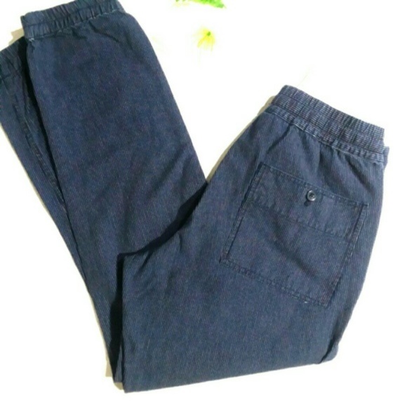 NWT J.Crew DENIM Striped Stadium Pants/ Jeans - Picture 6 of 8